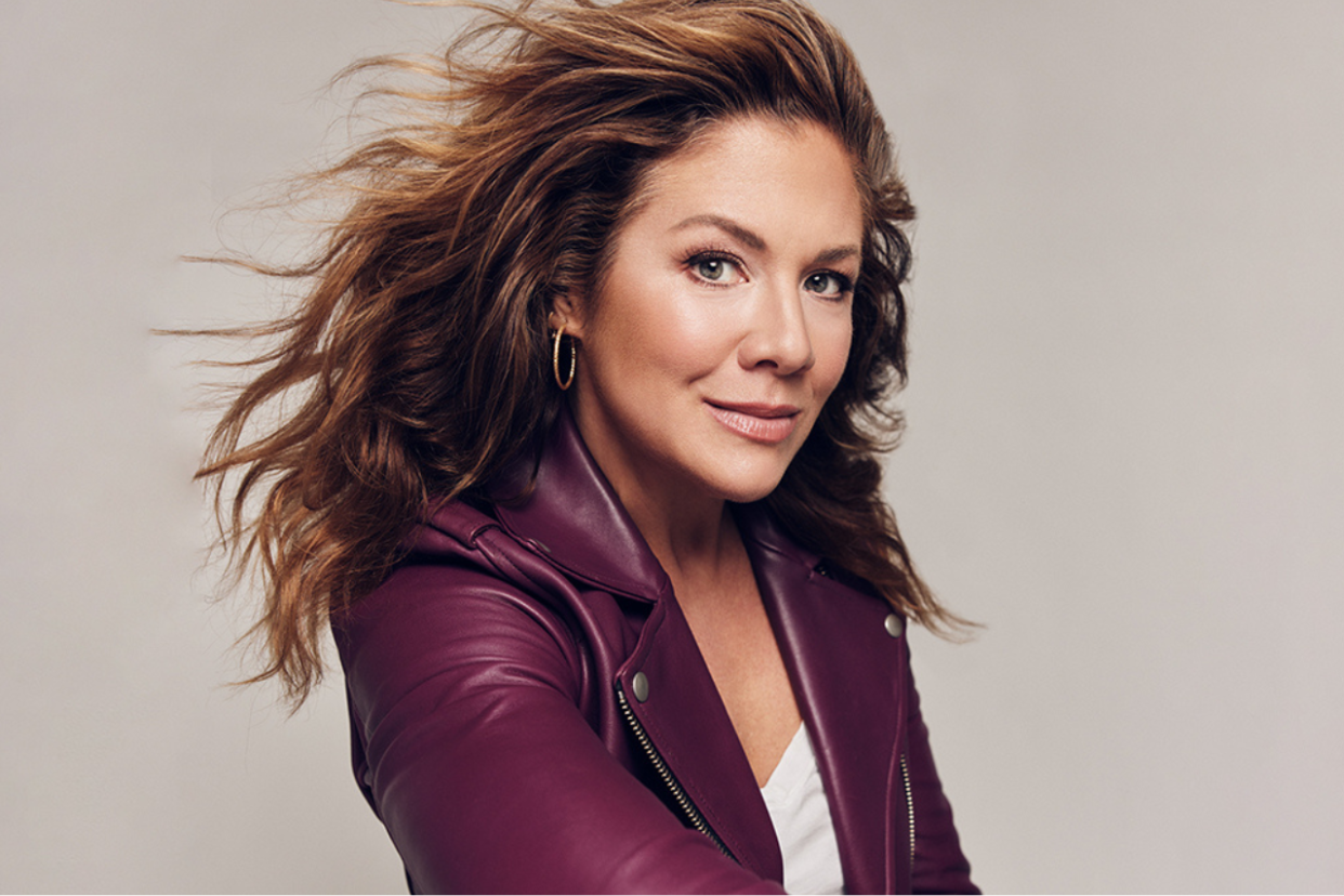 Sophie Grégoire Trudeau poses in a purple leather jacket. (Image courtesy of Penguin Random House/Photo by Wade Hudson)
