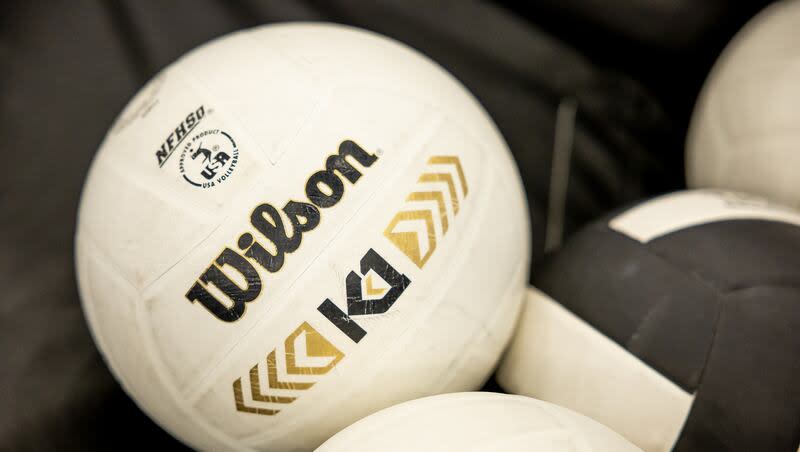 Volleyballs are pictured on Saturday, Nov. 4, 2023.