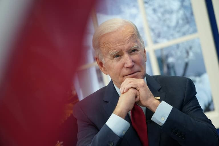 Le président américain Joe Biden à la Maison Blanche, le 3 janvier 2022 - MANDEL NGAN © 2019 AFP