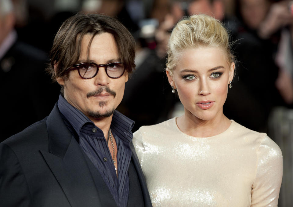 Johnny Depp And Amber Heard Attend The European Premiere Of 'The Rum Diary' At The Odeon Kensington, London. (Photo by John Phillips/UK Press via Getty Images)