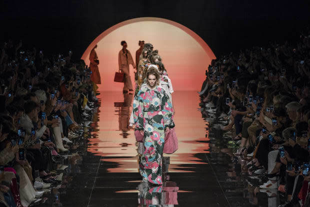 Looks from the Fendi Spring 2020 collection. Photo: Imaxtree 