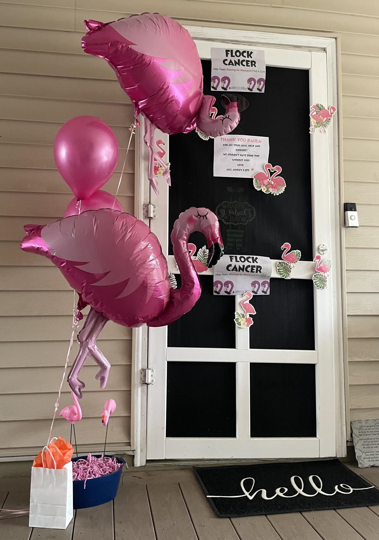 Ainsley and Allison decorated Corrieri's doorstep before the recent gala.