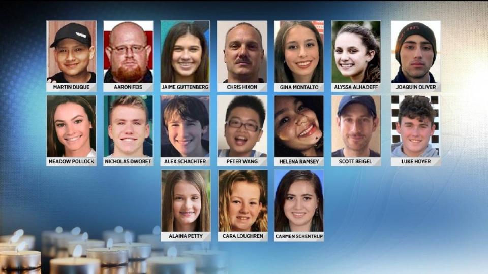 The 17 victims of the Parkland shooting (Fred Guttenberg)