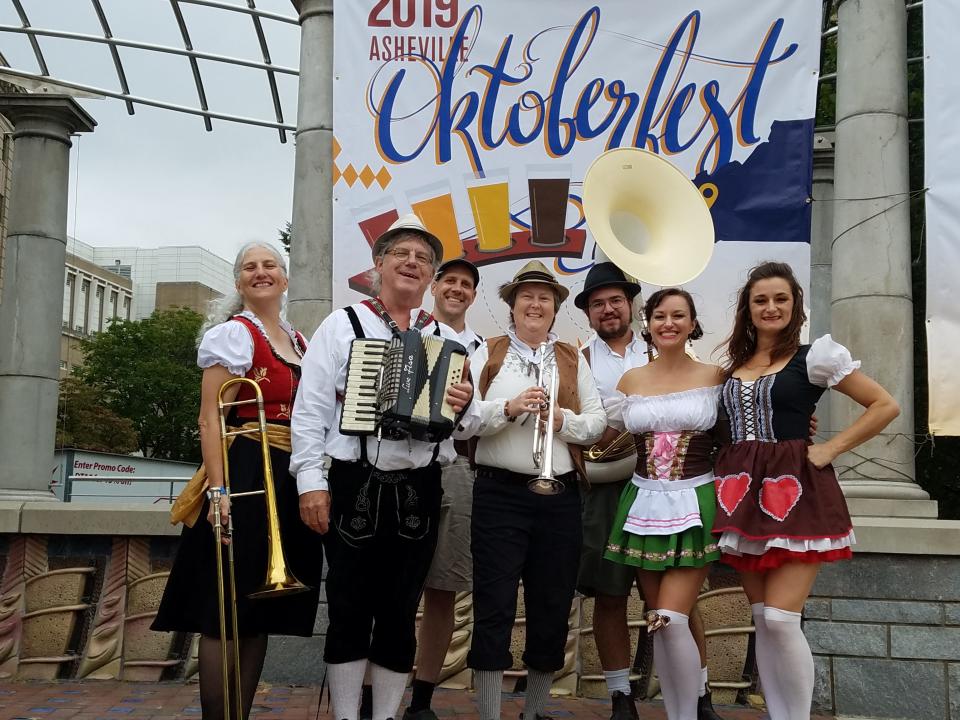 Lederhosen, a German-inspired band, will perform live at Asheville Oktoberfest on Oct. 5 at Pack Square Park.