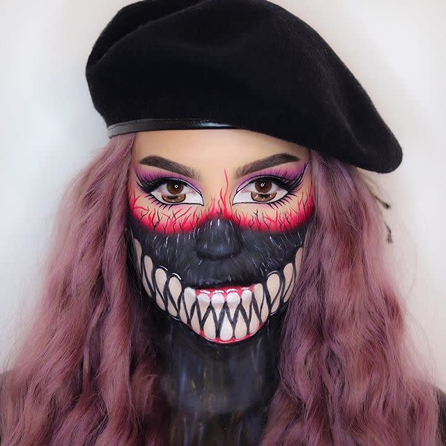 1) This Scary Bratz Doll Makeup for Halloween