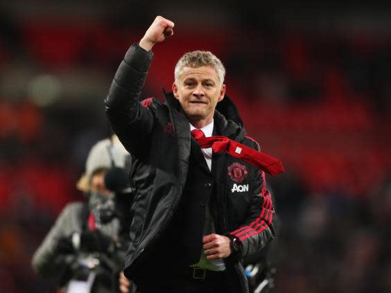 Solskjaer made it six wins in a row since taking charge (Getty)