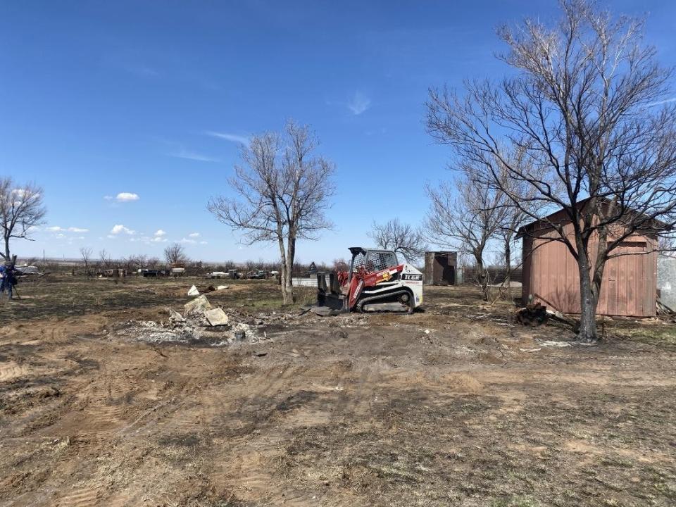 Inspiritus helps to homeowners sift through ashes and remove debris following recent wildfires affecting the area as they manage the area's Volunteer Reception Area and the Texas Panhandle Wildfire Hotline.