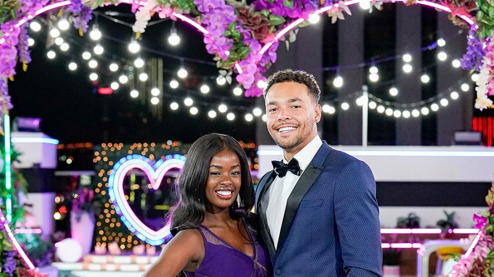 <p>The <em>Love Island</em> fan favorites and season 2 winners <a href="https://people.com/tv/love-island-justine-ndiba-caleb-corprew-split/" rel="nofollow noopener" target="_blank" data-ylk="slk:split.;elm:context_link;itc:0;sec:content-canvas" class="link ">split.</a></p> <p>Ndiba, 27, and Corprew, 24, were the <a href="https://people.com/tv/love-island-stars-justine-caleb-talk-surreal-experience-first-black-couple-to-win/" rel="nofollow noopener" target="_blank" data-ylk="slk:first Black couple to win;elm:context_link;itc:0;sec:content-canvas" class="link ">first Black couple to win</a> in the franchise's history. News of their split came nearly four months after their win was revealed.</p> <p>"It's truly a strange feeling to be typing this out but I understand my reality is now having to share some aspects of my life with you all regardless of how private I'd like to remain at times," Justine wrote in a statement posted on Instagram, in which she explained, "Caleb and I are no longer together." </p> <p>Caleb spoke out in a statement as well, acknowledging their split. "As many of you already know, Justine and I are no longer together. I wish her the absolute best and much continued success as God blesses her with new opportunities and adventures," he wrote, going on to ask for privacy at this time. </p>