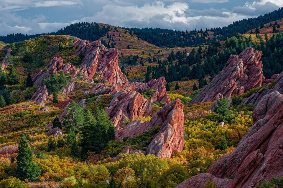 View of rock formations at Roxborough State Park near Denver, Colorado