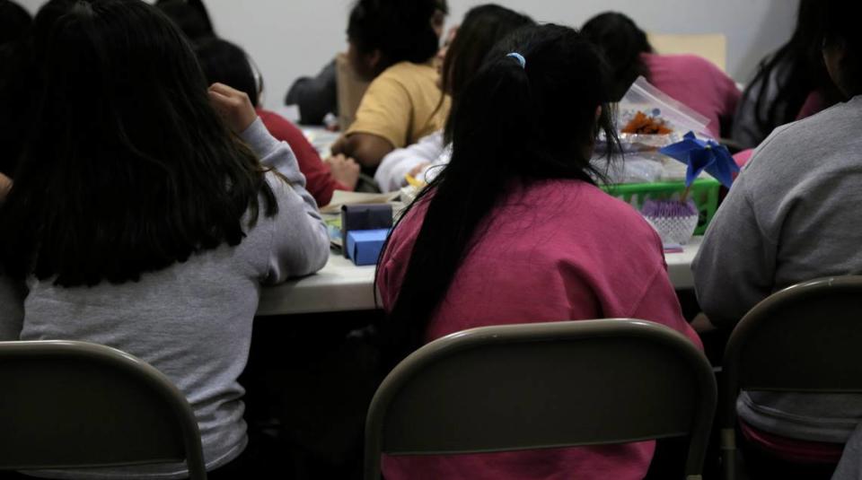 Inside the Homestead shelter for unaccompanied minors.