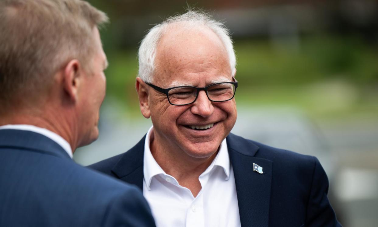 <span>Tim Walz, who once even joined Harris at an abortion clinic in support of abortion rights.</span><span>Photograph: Stephen Maturen/Getty Images</span>