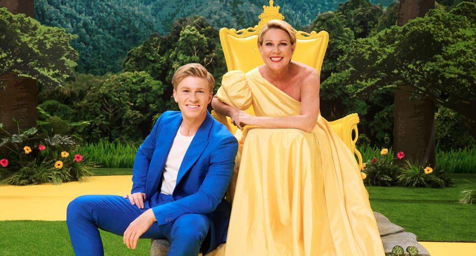 I'm A Celebrity hosts Julia Morris and Robert Irwin on The Project.