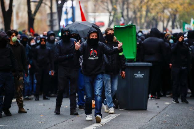 <p>Manifestation contre la loi de sécurité globale, samedi 5 décembre 2020 à Paris.</p>