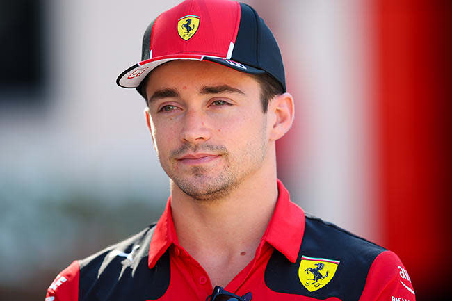 Charles Leclerc in Ferrari uniform