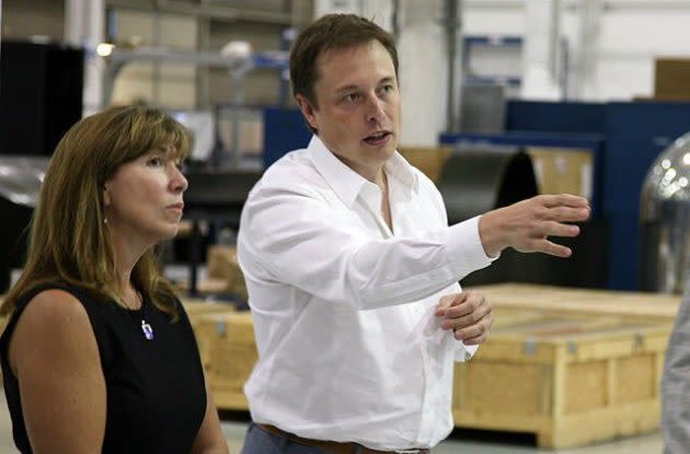 Lori Garver and Elon Musk