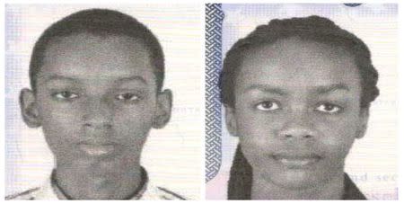 Don Ingabire (L), 16 and Audrey Mwamikazi, 17, members of a teenage robotics team from the African nation of Burundi, who were reported missing after taking part in an international competition and later spotted crossing the United States border into Canada, are seen in pictures released by the Metropolitan Police Department in Washington, D.C., U.S. July 20, 2017. Metropolitan Police Department/Handout via REUTERS