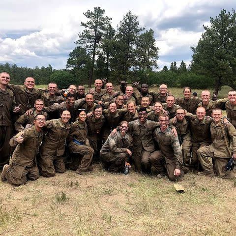 <p>Paul Skenes Instagram</p> Paul Skenes with his Air Force Academy class.