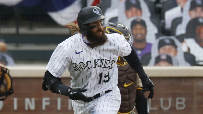 Colorado Rockies right fielder Charlie Blackmon (19) in the second inning.