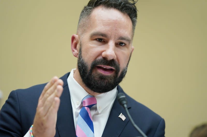 IRS Special Agent Joe Ziegler reveals his identity during a House Committee on Oversight and Accountability hearing and testifies "we're not treating all taxpayers the same." Photo by Bonnie Cash/UPI