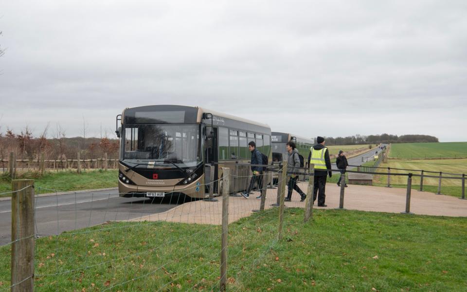 Regular shuttle buses run to the henge from the visitor center