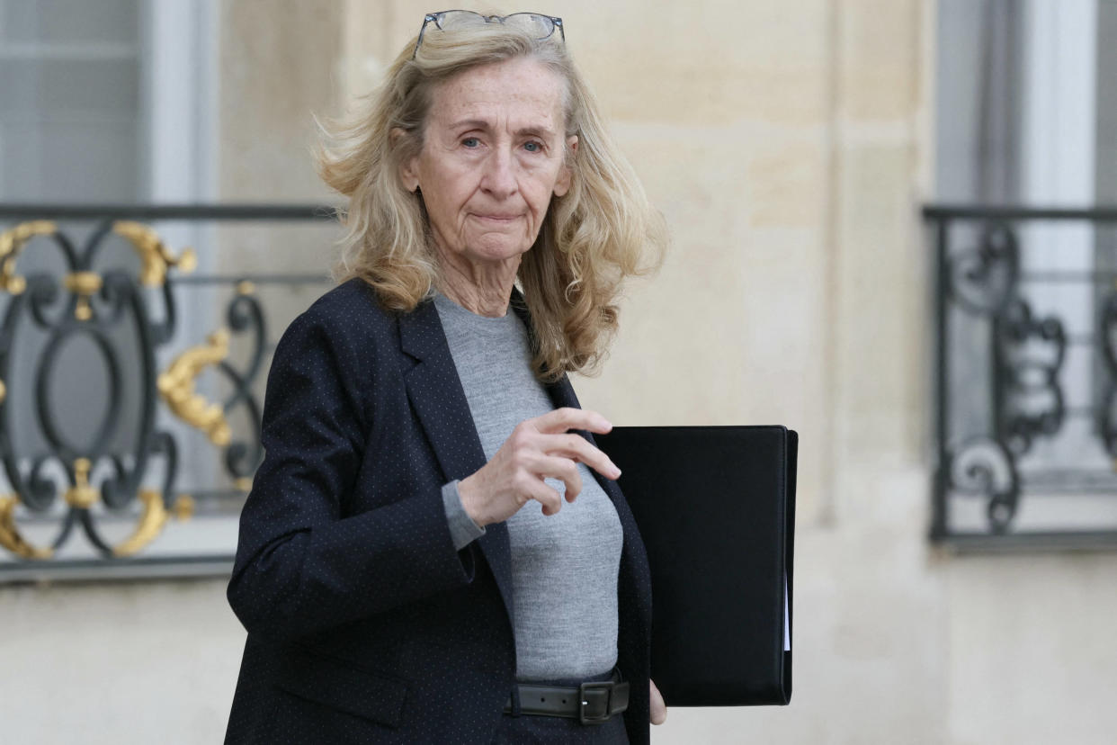 Nicole Belloubet, ici quittant l’Élysée à Paris, le 20 mars 2024.