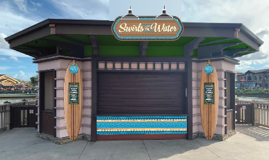 Swirls on the Water will take over the kiosk formerly filled by popular Disney Springs food kiosk AristoCrepes. (Photo: Walt Disney World)