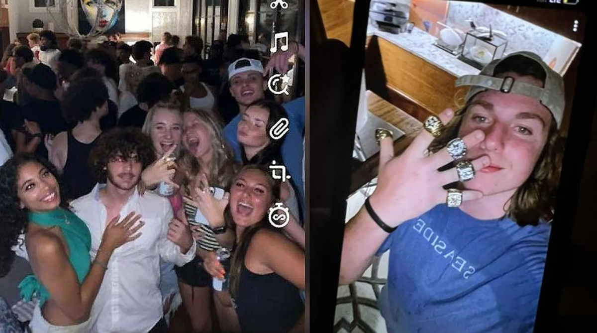 The Walton County Sheriff’s Office shared pictures and video footage gathered from social media which showed young people throwing an illegal house party in a multi-million-dollar home in Florida (Walton County Sheriff’s Office/Facebook)