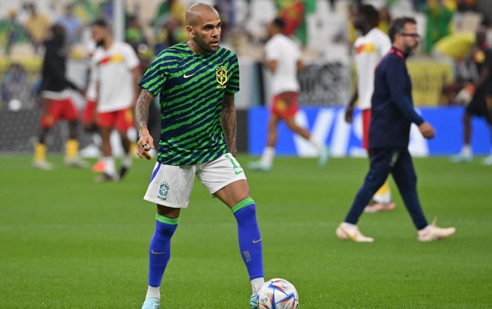 Captain this evening, Dani Alves has seen four World Cups and is the oldest Brazil player in history to play at the tournament – but he's only fifth oldest player in Qatar - Nelson Almeida/AFP