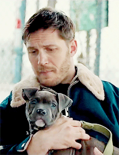 Tom Hardy + dogs = a match made in heaven. Source: Giphy