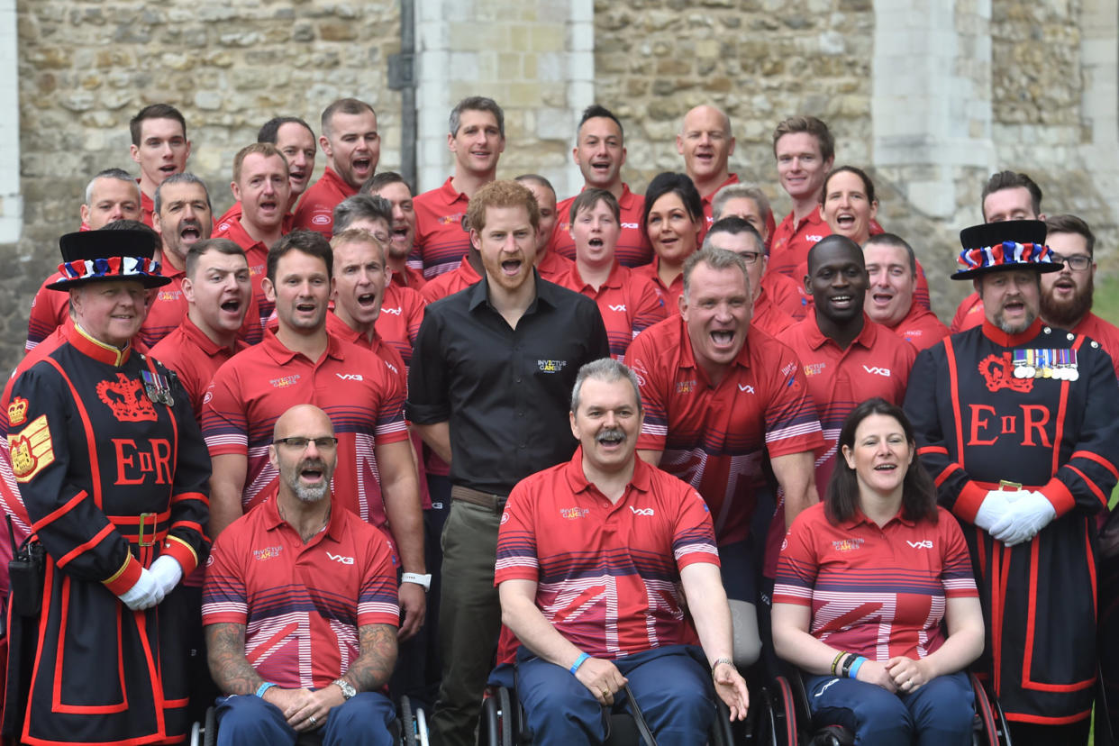 Prince Harry at at the unveiling of the UK team for the Invictus Games: Jeremy Selwyn