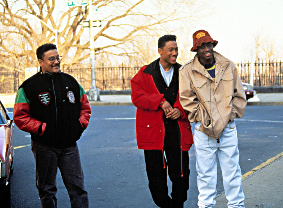 Ernest Dickerson directing a scene with Khalil Kain and Omar Epps on the set of 'Juice.' (Everett Collection/Paramount)