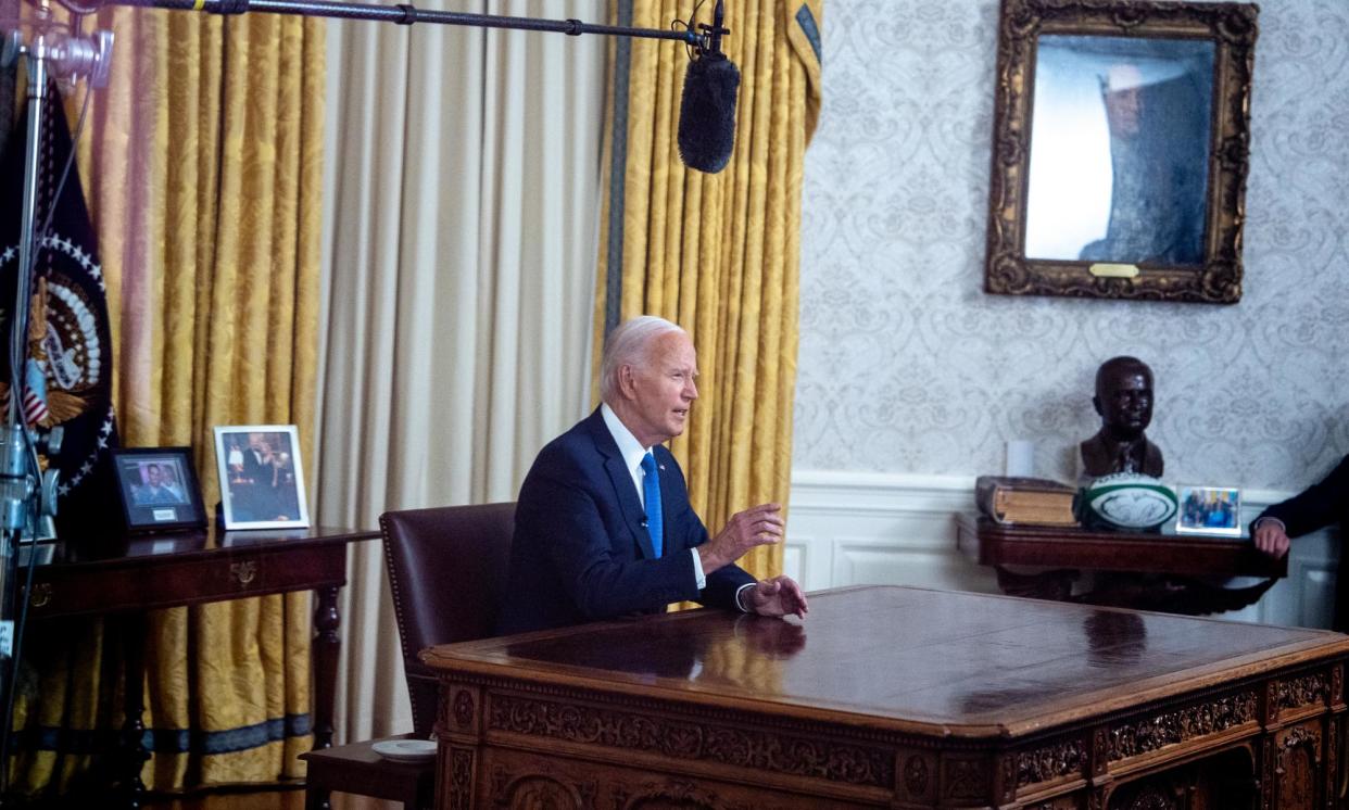 <span>Biden delivering his address from the White House.</span><span>Photograph: Andrew Harnik/Getty Images</span>