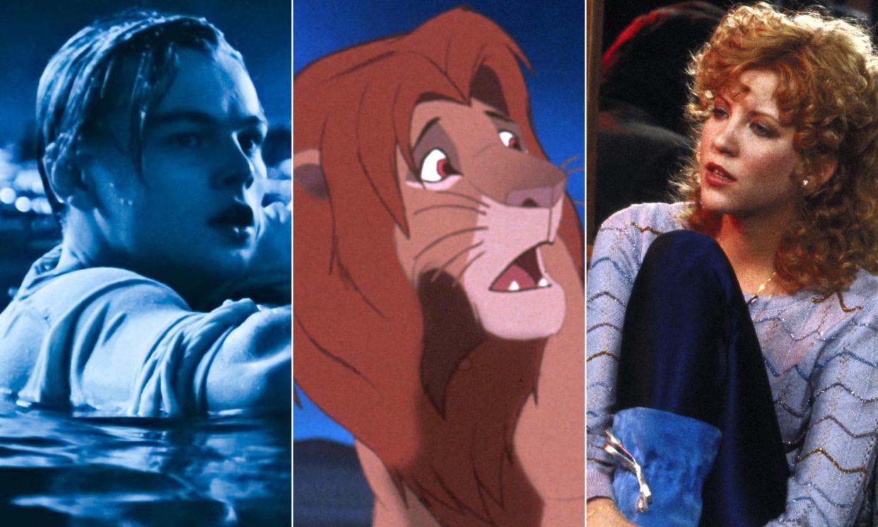 <span>Leonardo DiCaprio in Titanic, Mufasa in The Lion King and Nancy Allen in Blow Out.</span><span>Composite: Landmark Media/Disney/Everett Collection</span>