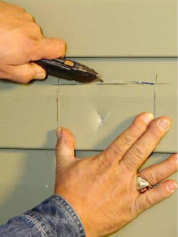 How does one repair, fix or patch vinyl siding?