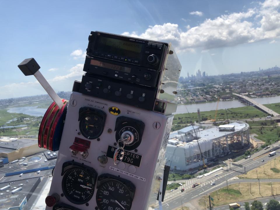 The view of the real-life Gotham City from the Batcopter. (Photo: Yahoo Entertainment/Ethan Alter)