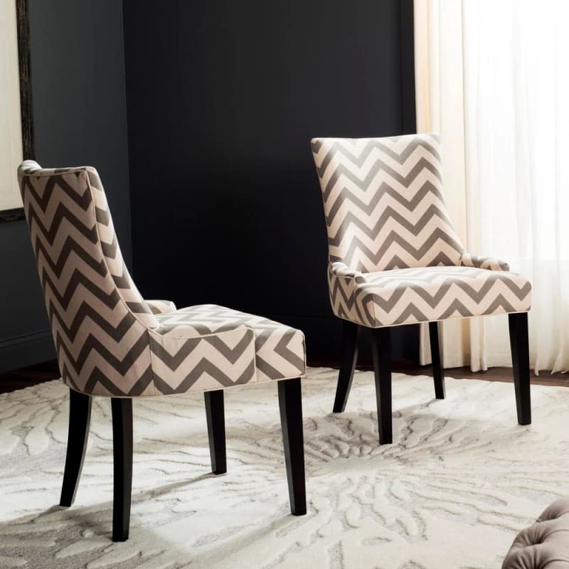 SAFAVIEH Lester Chevron Dining Chairs (Set of 2)