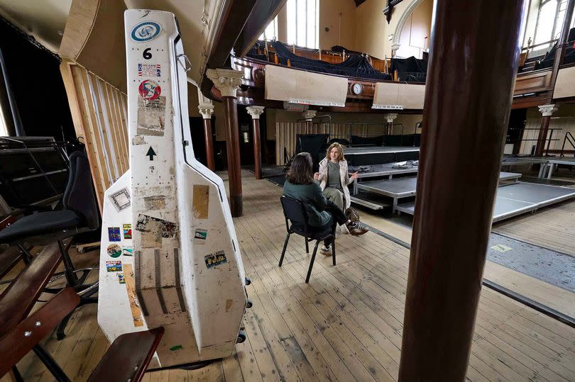 Lucy McCullagh from the Ulster Orchestra speaking to Belfast Live at the former Townsend Street Presbyterian Church.