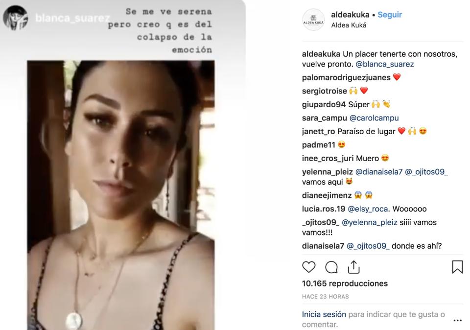 <p>“Increíble, precioso, estamos en la gloria”, así describieron Blanca y Paloma el hotel en un vídeo que Aldea Kuká ha compartido con sus seguidores. “Un placer tenerte con nosotros. Vuelve pronto”, subrayaron. (Foto: Instagram / <a rel="nofollow noopener" href="https://www.instagram.com/p/Bvbvk7cHnQI/" target="_blank" data-ylk="slk:@aldeakuka;elm:context_link;itc:0;sec:content-canvas" class="link ">@aldeakuka</a>). </p>