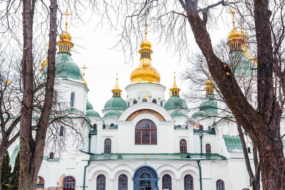 <p>Kiev's Saint Sophia's Cathedral was designed to rival the famous Hagia Sophia in Constantinople (modern-day Istanbul), symbolizing "the new Constantinople" and widespread conversion of Orthodox faith throughout Russia from the 17th to 19th centuries. Saint Sophia's Cathedral is regarded as an architectural monument of the 11th century and houses the largest collection of the century's mosaics and frescoes.</p>