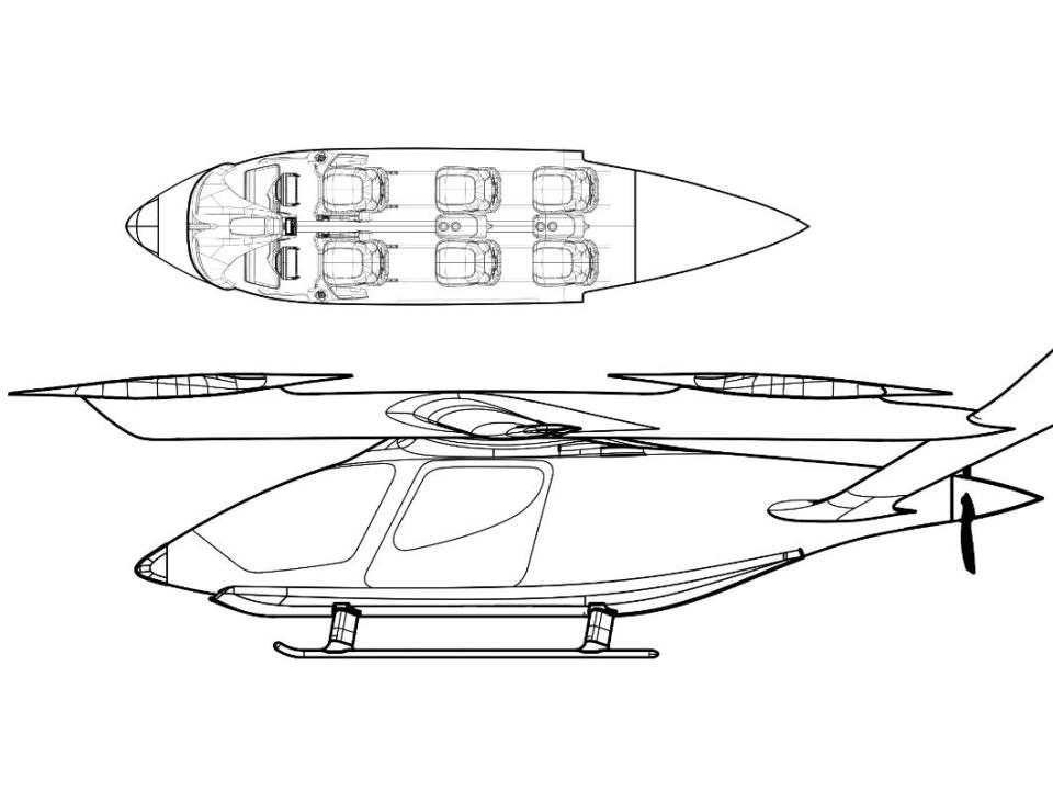 The interior concept layout of the ALIA-250.