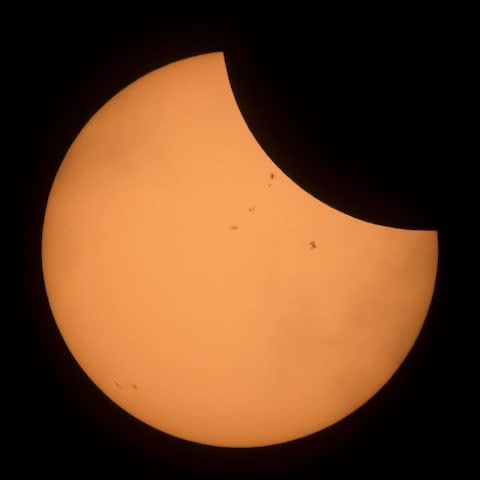 The solar eclipse near Banner, Wyoming