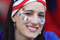 USA fans enjoy the pre match atmosphere prior to the 2019 FIFA Women's World Cup France group F match between Sweden and USA at Stade Oceane on June 20, 2019 in Le Havre, France. (Photo by Martin Rose/Getty Images)