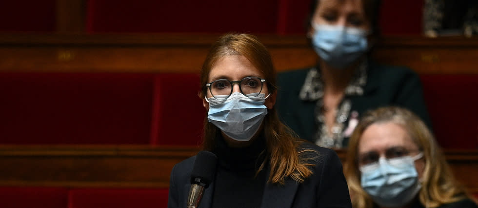 Aurore Bergé aurait déposé un amendement au nom du groupe majoritaire sans concerter les autres députés.  - Credit:CHRISTOPHE ARCHAMBAULT / AFP