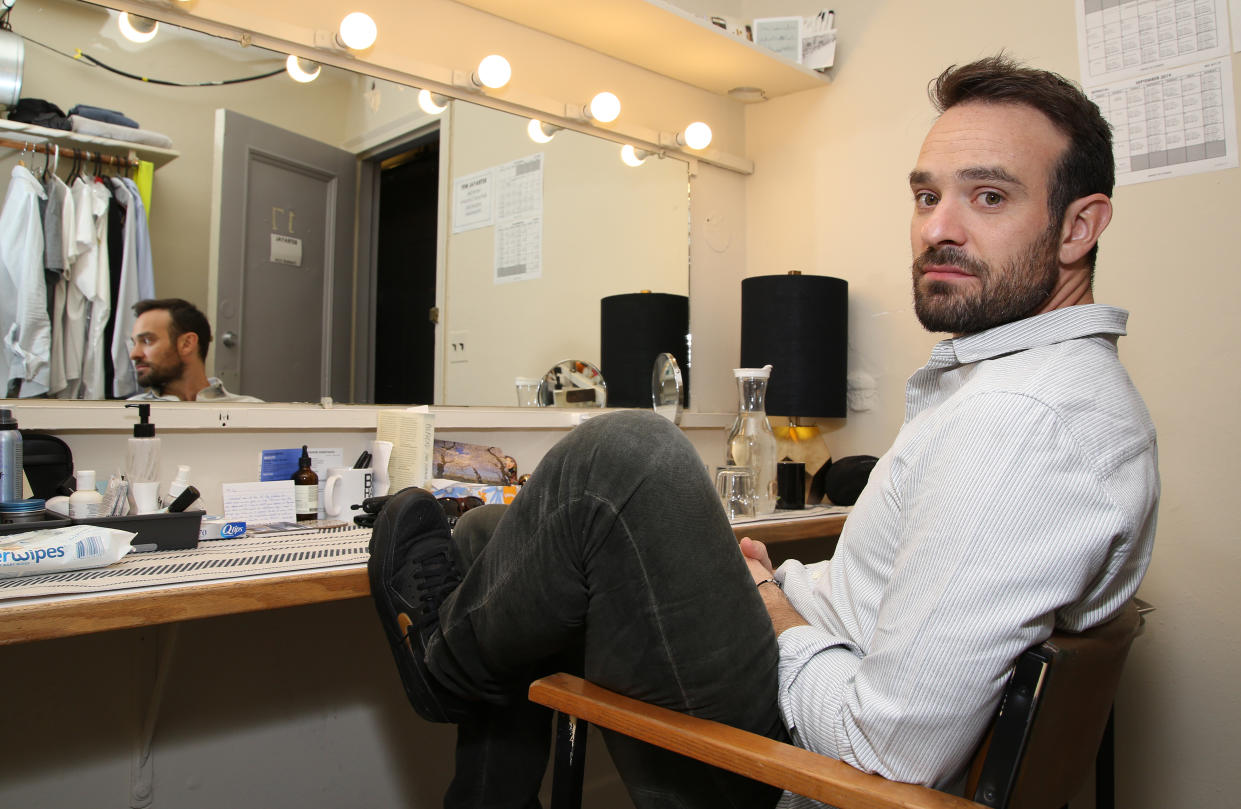 NEW YORK, NY - NOVEMBER 26:  Charlie Cox during his Broadway Debut Photo Shoot  at the Bernard B. Jacobs Theatre on November 26, 2019 in New York City.  (Photo by Walter McBride/Getty Images)