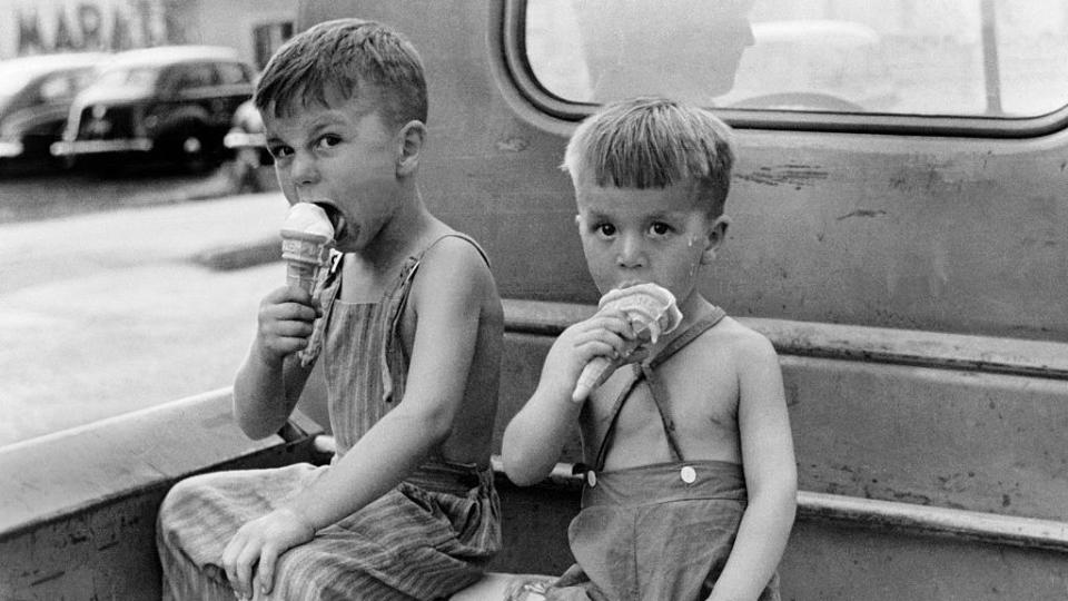 <p>Ice cream sold in parlors or stores became a luxury item during the Depression. But ice cream trucks such as Burt's Good Humor brand where able to survive the Depression due to the product's low-cost. Many consumers couldn't afford big ticket items, but they could afford a nickel for an ice cream treat. During this time, vendors began offering economical items such as twin popsicles that parents broke in half and shared with two children. </p><p><br></p><p>Good Humor trucks and other branded businesses had new competition during the Depression: The street peddler was back with cheap treats made with questionable sanitation practices. But most peddlers were unable to survive the sugar rationing during World War II. </p>