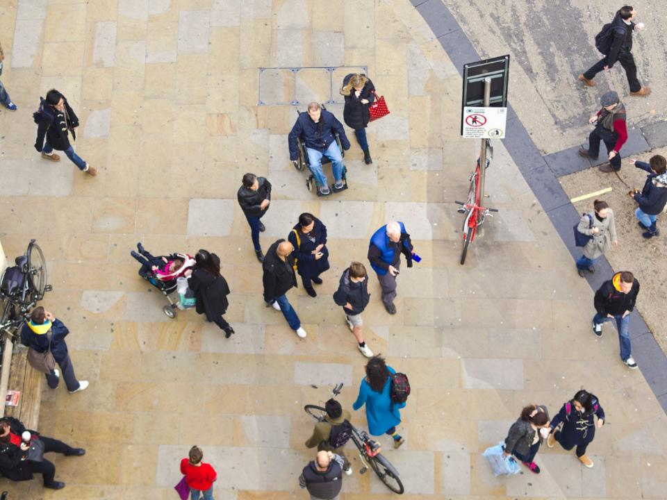 Moving around as a wheelchair-user has become more difficult as people socialise outside again (iStock/Getty Images)