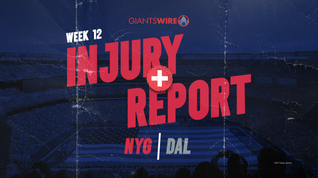 Giants vs. Cowboys Injury Report — Week 1