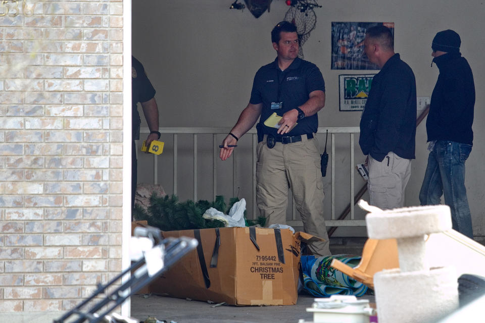 crime scene at a house in Pleasant Grove, Utah