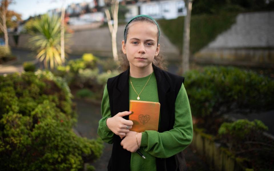 Yeva awoke in the early hours of a February morning to the chilling sound of shelling as her area was struck by heavy bombardment - Geoff Pugh for the Telegraph 