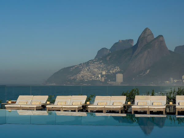 <div class="caption-credit"> Photo by: Courtesy</div><b><a rel="nofollow noopener" href="http://www.mrandmrssmith.com/luxury-hotels/fasano-rio?utm_source=partnership&utm_medium=media&utm_campaign=nasa_230712_harpers_pool?link=emb&dom=yah_life&src=syn&con=blog_blog_hbz&mag=har" target="_blank" data-ylk="slk:Fasano Rio;elm:context_link;itc:0;sec:content-canvas" class="link ">Fasano Rio</a></b> <br> Perched above one of the most famous stretches of sand on the planet: Ipanema beach, the rooftop infinity pool at Fasano Rio is a contender for being Brazil's most chic sunbathing spot. The hotel itself is a Phillipe Starck-designed marble number, which lures bronzed, bikini-clad Giselle lookalikes from near and far. And there's more than one place to make a splash: Fasano saves a prime beachfront stretch just for guests. <br> <br> <b>READ MORE: <br> <a rel="nofollow noopener" href="http://www.harpersbazaar.com/fashion/fashion-articles/new-york-street-style-2011?link=rel&dom=yah_life&src=syn&con=blog_blog_hbz&mag=har" target="_blank" data-ylk="slk:New York Street Style Photos;elm:context_link;itc:0;sec:content-canvas" class="link ">New York Street Style Photos</a> <br></b>